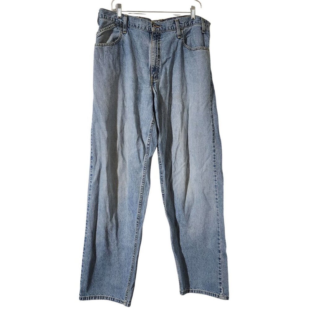 VTG Levis Silver Tab Baggy Jeans W36 L34 Blue Denim 100% Cotton Made In Mexico